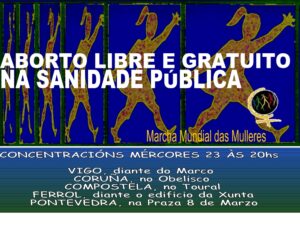 Concentraciones en las ciudades de Galicia en favor de la libertad de decisión sobre el aborto