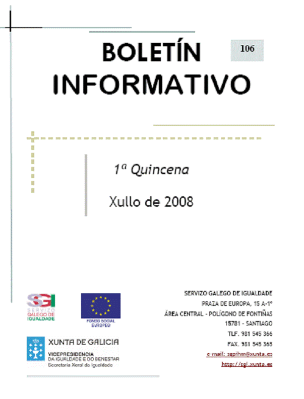 Fundación Mujeres colabora con el Servicio Galego de Igualdade en la elaboración de su Boletín Informativo