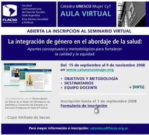 Curso "La integración de género en el abordaje de la salud: Aportes conceptuales y metodológicos para fortalecer la calidad y la equidad."