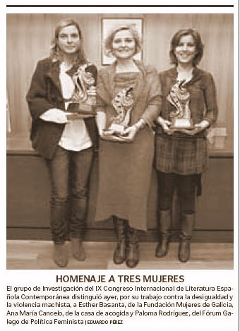 Homenaje a tres mujeres