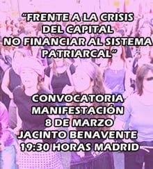 Convocatoria Manifestación 8 de Marzo