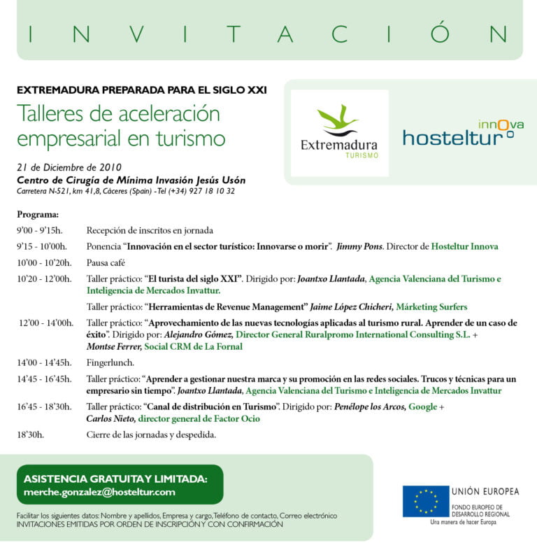 Talleres de Aceleración Empresarial en Turismo