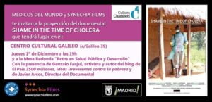Mesa redonda “Retos en Salud Pública y Desarrollo” y proyección del documental “La vergüenza en tiempos del cólera”