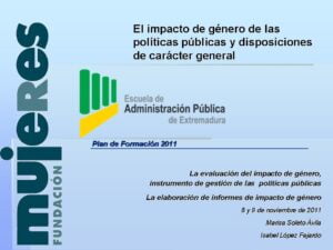 Impacto de género de la normativa y las políticas públicas en la Junta de Extremadura