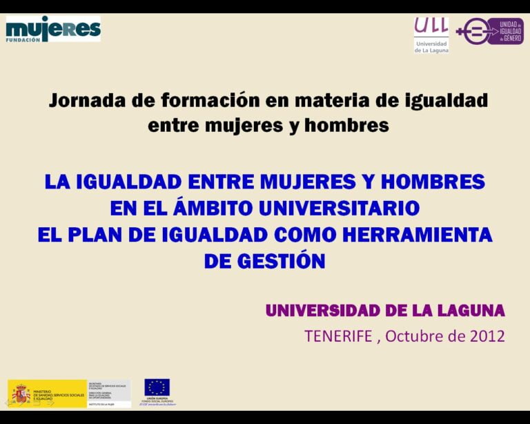 Fundación Mujeres imparte una formación en materia de igualdad en la Universidad de La Laguna