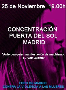 Concentración 25 Noviembre Puerta del Sol