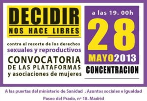 Concentración contra el recorte de los derechos sexuales y reproductivos