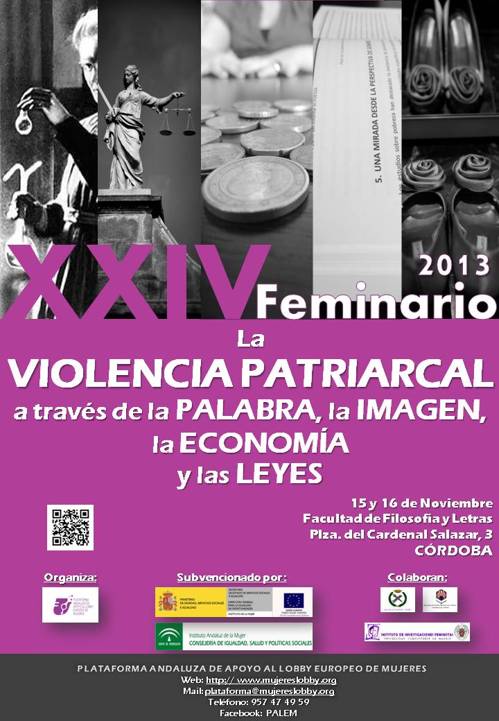 XXIV Feminario "La violencia patrialcal a través de la palabra, la imagen, la economía y las Leyes"