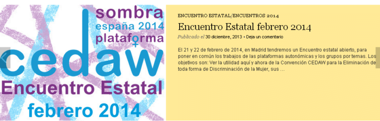 Encuentro estatal plataforma Cedaw