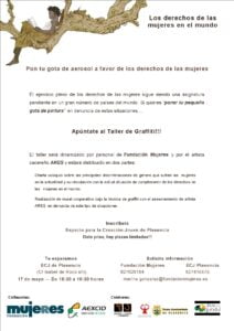 Taller Graffiti en Plasencia a favor de los derechos de las mujeres
