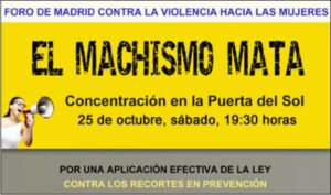 Concentración contra la violencia hacia las mujeres
