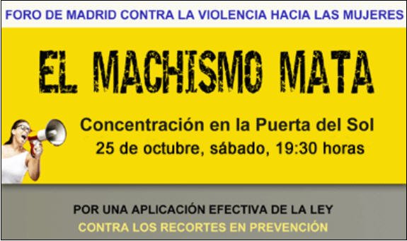 Concentración contra la violencia hacia las mujeres
