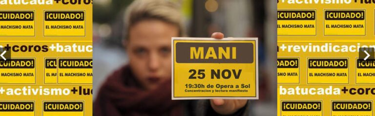 Manifestación contra la violencia a las mujeres