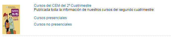 Cursos Centro de Estudios de la Mujer