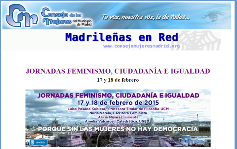 Jornadas Feminismo, ciudadanía e igualdad