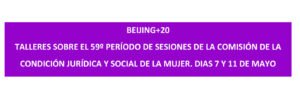 Talleres 59 período sesiones CEDAW