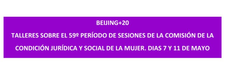 Talleres 59 período sesiones CEDAW