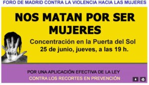 Concentración Nos matan por ser mujeres