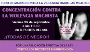 Concentración contra la violencia machista