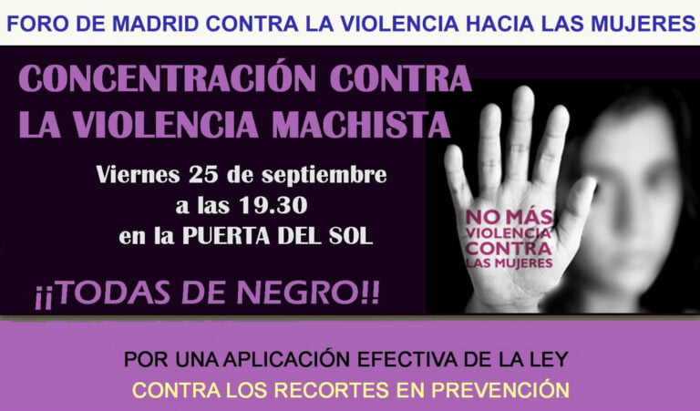 Concentración contra la violencia machista