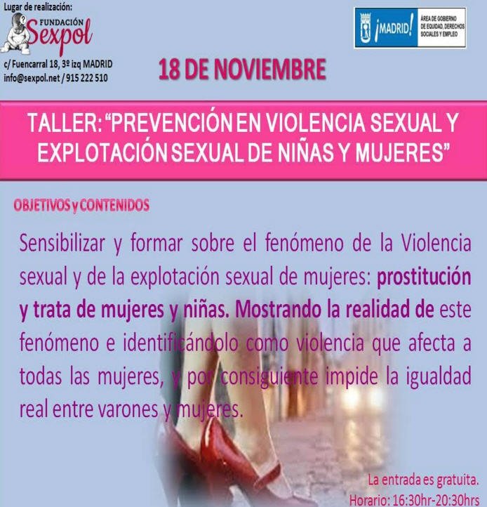 Taller Prevención en violencia sexual y explotación sexual en niñas y mujeres