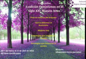II edición curso Feminismos en el siglo XXI: nuevos retos