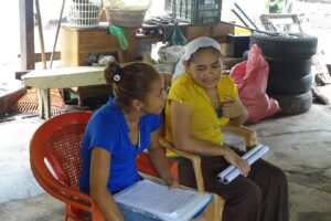 Capacitación sobre Autoconocimiento con las mujeres de la comunidad Mata de Cacao, El Viejo.