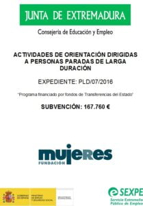 Actividades de Orientación dirigidas a personas paradas de larga duración (PLD).