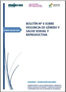 Boletín Nº 6 sobre Violencia de Género y Salud Sexual y Reproductiva