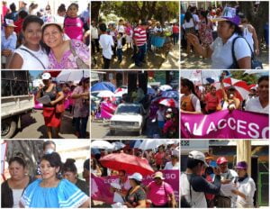 Más de 300 mujeres y hombres de las comunidades rurales de El Viejo (Nicaragua) participaron en la movilización del 8 de marzo, Día Internacional de las mujeres.