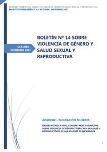 Boletín Nº14 sobre Violencia de Género y Salud Sexual y Reproductiva (2017)