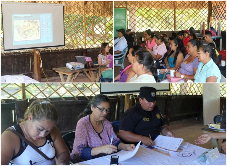 Lideresas de occidente participaron en la presentación de los mapas de prevención de riesgos para las mujeres en San Lorenzo (El Salvador)