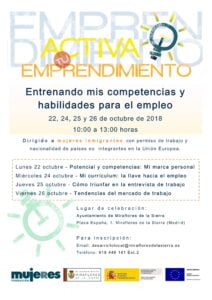 Entrenando mis competencias y habilidades para el empleo en Miraflores de la Sierra