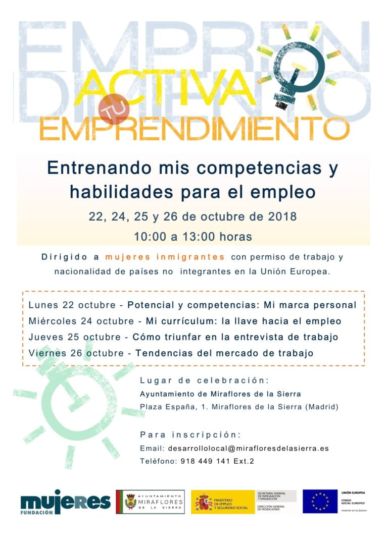 Entrenando mis competencias y habilidades para el empleo en Miraflores de la Sierra