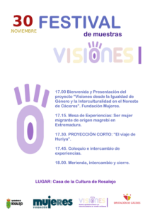 Fundación Mujeres organiza el “Festival de Muestras Visiones” en el marco del proyecto “Visiones desde la Igualdad de Género y la Interculturalidad en el Noreste de Cáceres”.