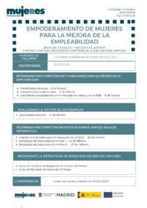 Empoderamiento de Mujeres para el Empleo: ¿Buscas trabajo y necesitas apoyo?