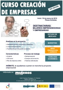 XXV Edición del Curso de Creación y Consolidación de Empresas Fundación Mujeres