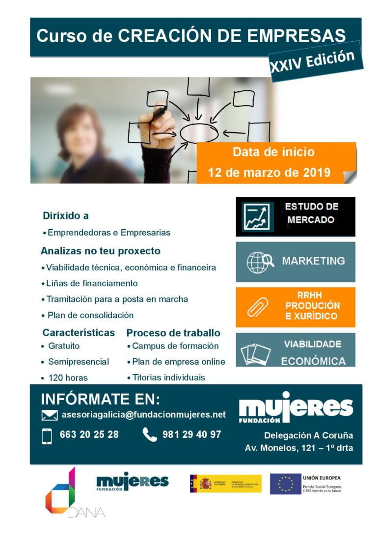 Curso semipresencial de Creación de Empresas na Coruña