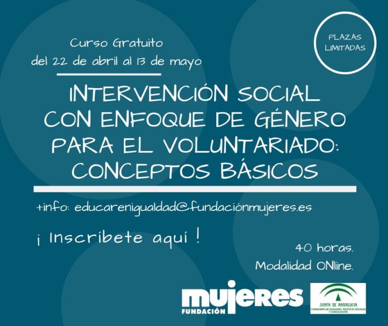 Formación on line sobre intervención social con enfoque de género para el voluntariado