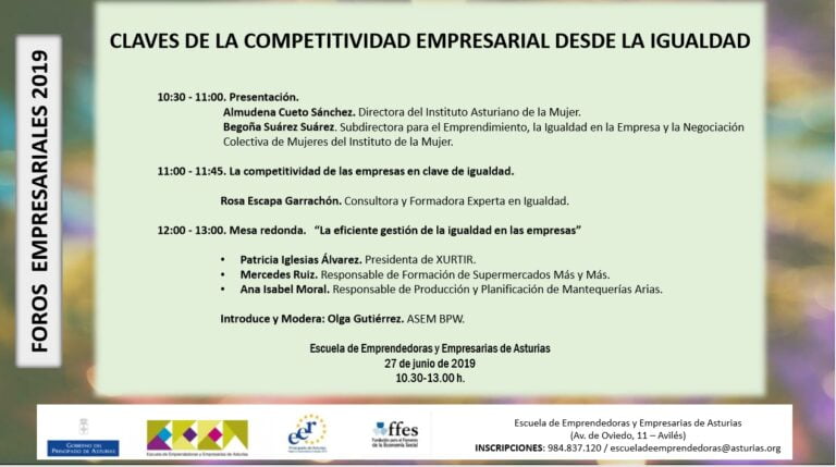 II Foro Empresarial 2019: "Claves de la competitividad empresarial desde la igualdad"