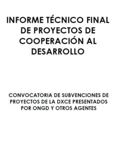 Informe final del Proyecto "Contribuyendo al empoderamiento de las mujeres en los derechos sexuales y reproductivos y de una vida libre de violencia en el Occidente de El Salvador"