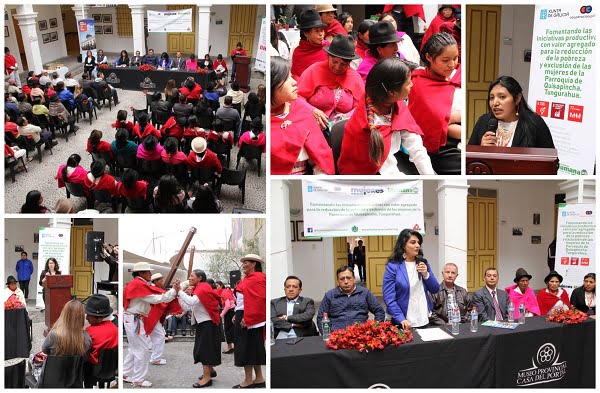 Presentación del nuevo proyecto de cooperación de Fundación Mujeres ante las autoridades y la población meta en Ambato (Ecuador)