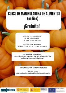 Curso de manipulación de alimentos (online) en noviembre