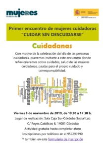 I Encuentro de Mujeres Cuidadoras: "CUIDAR SIN DESCUIDARSE"