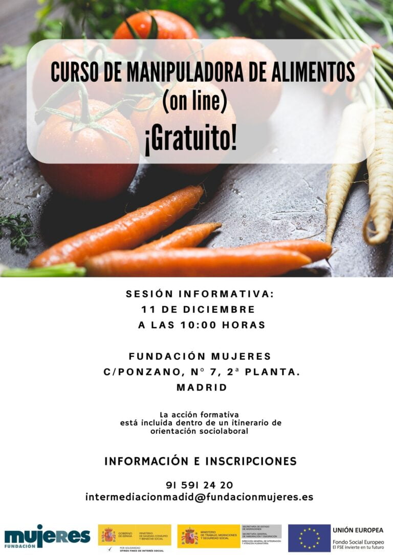 Curso de manipulación de alimentos (online) diciembre