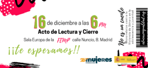 No es un cuento. Acto de lectura y cierre la V edición de microrrelatos contra la Violencia de Género