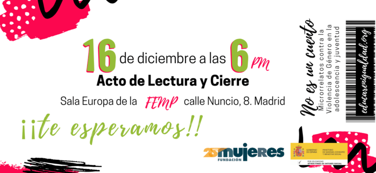 No es un cuento. Acto de lectura y cierre la V edición de microrrelatos contra la Violencia de Género