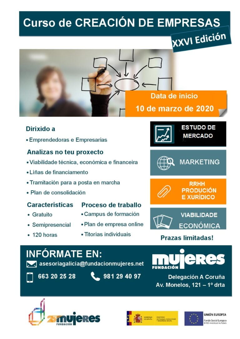 Nova edición do Curso de Creación de Empresa na Coruña