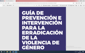 Publicación de una Guía de intervención para la erradicación de la violencia de género