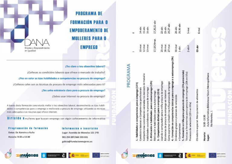 Novos obradoiros DANA, de busca activa de emprego e emprendemento na Coruña